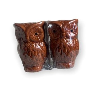 New In Package Brown Owl Salt And Pepper Shakers